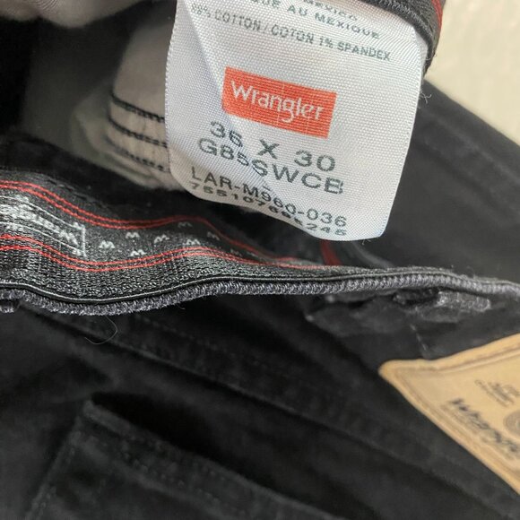 Wrangler Comfort Waist Solutions Black Denim Jeans 36 x 30 - Picture 3 of 8